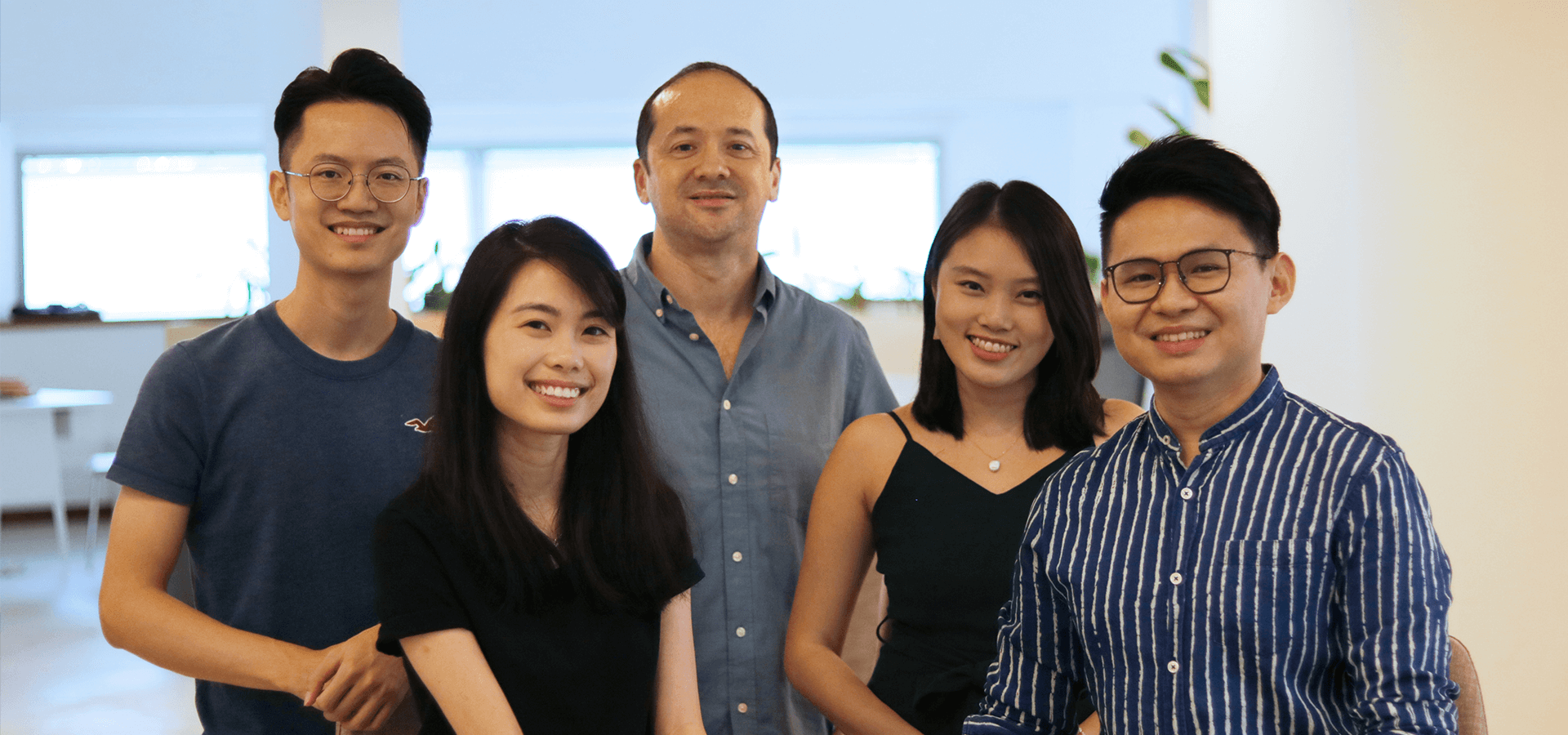 The people behind Lab360: Arvin, Elizabeth, James, Miranda and Agung