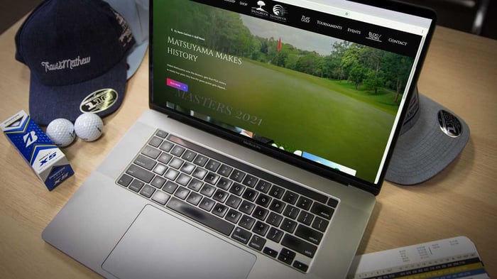 keyboard for golf marketing website 