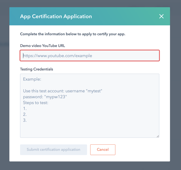 App certification application