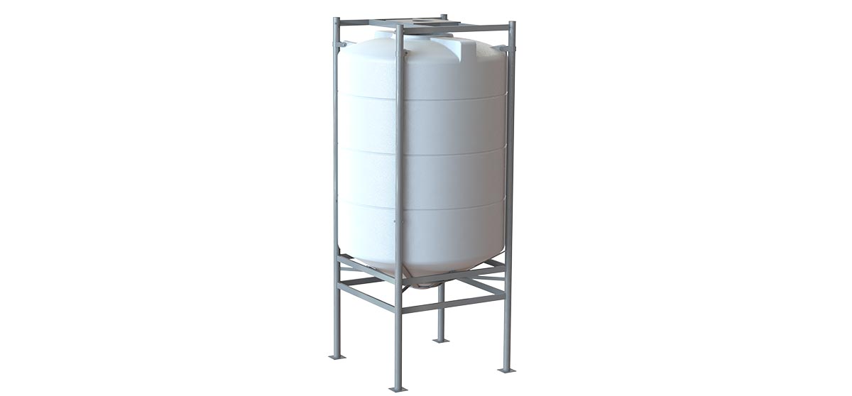 2,700 Litre Cone tank with mixer frame