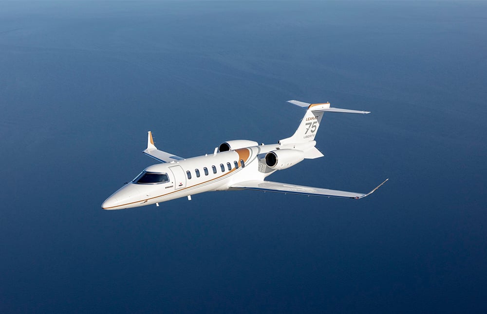 Corporate Lear 75 Liberty flying
