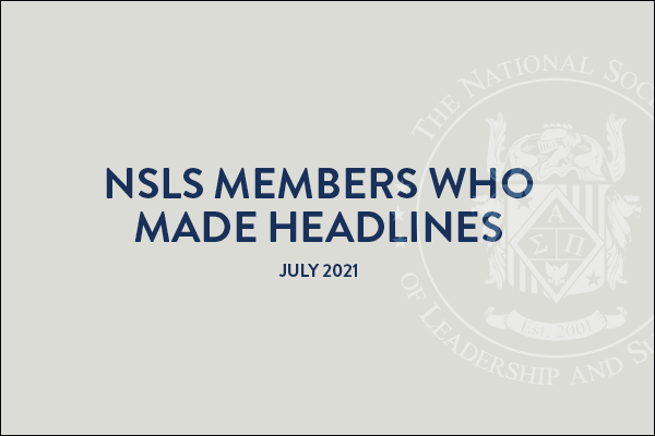 NSLS Members Who Made Headlines in July 2021