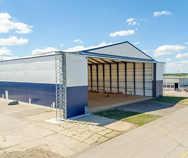 fabric airplane hangar