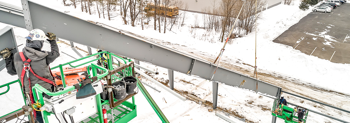 installers and steel beams