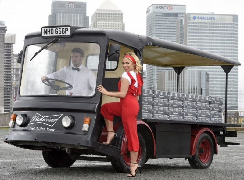 Budweiser Electric Milk Float Hire - brand activation campaign