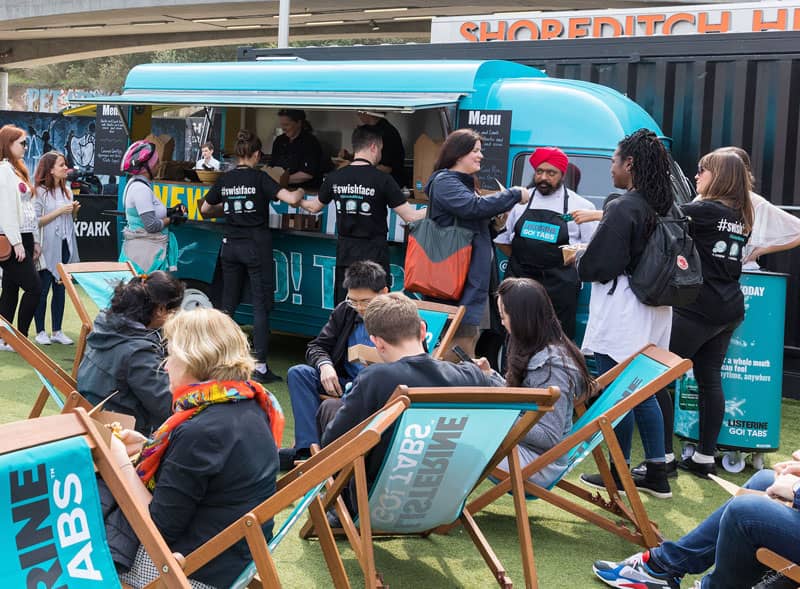 Listerine product launch using an Estafette food truck