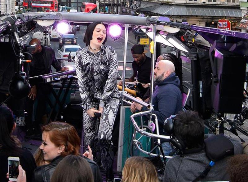 AV systems and sound set up installed for Jessie J's McDonalds bus performance