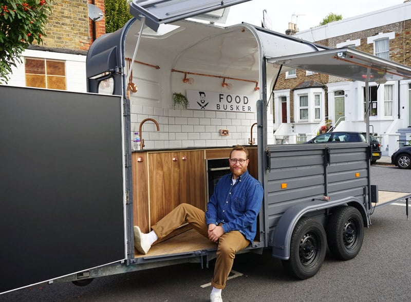 Food Busker John Quilter with his converted food truck