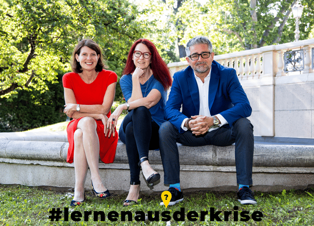 Katharina Sigl, Margit Berner und Thomas Dorner, InitiatorInnen von Lernen aus der Krise im Interview zur Deep Dive Learning Initiative.