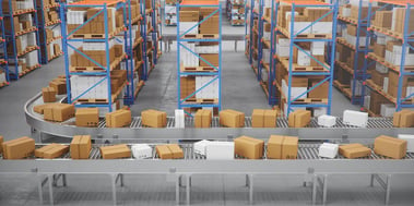 Supply chain warehouse with no workers