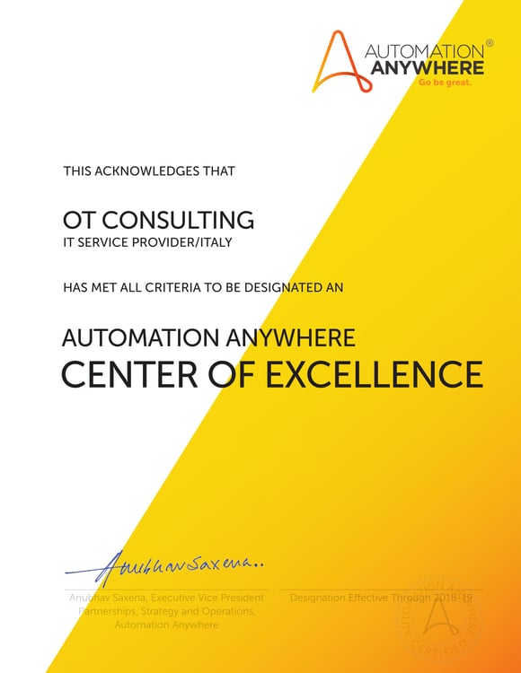 OT Consulting - Centre of Excellence for Digital Transformation