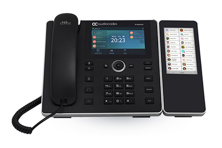 C450HD IP phone – an executive business phone with a large, color 5” touch screen and an optional expansion module