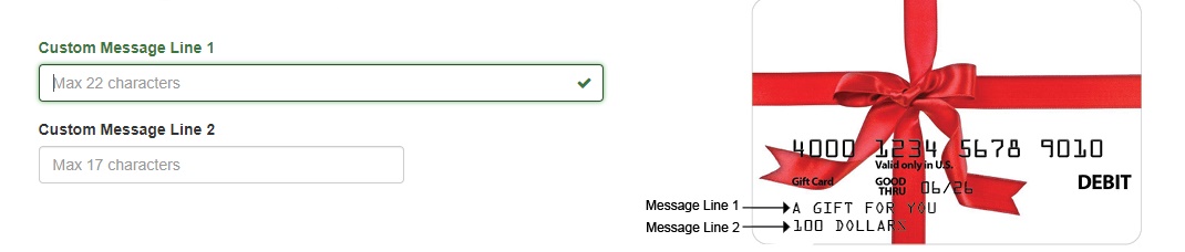Gift Card Message Preview 