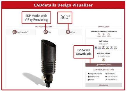 CADdetails Design Visualizer SketchUp Model V-Ray Rendering One-Click Downloads