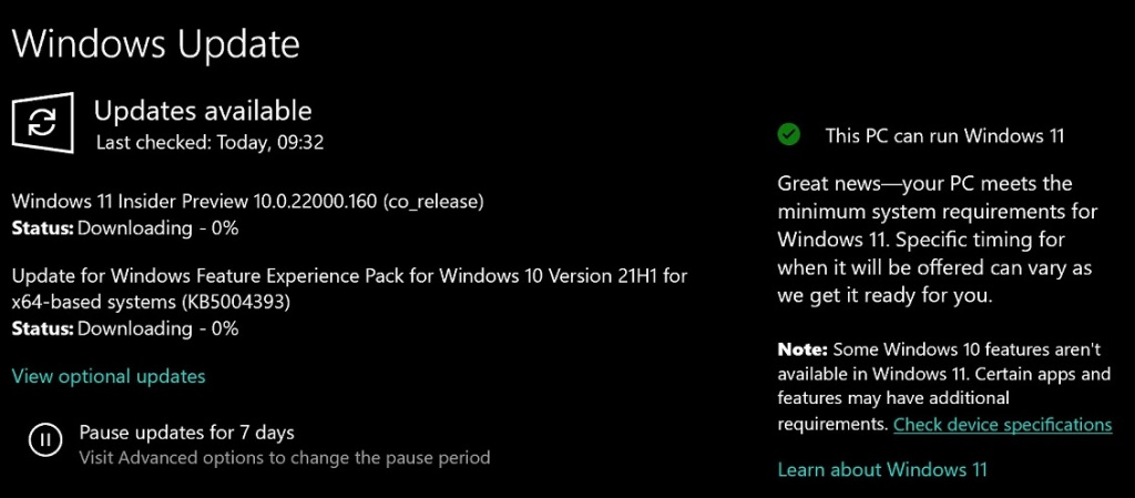 Windows 10 начала уведомлять пользователей о готовности ПК перейти на Windows 11