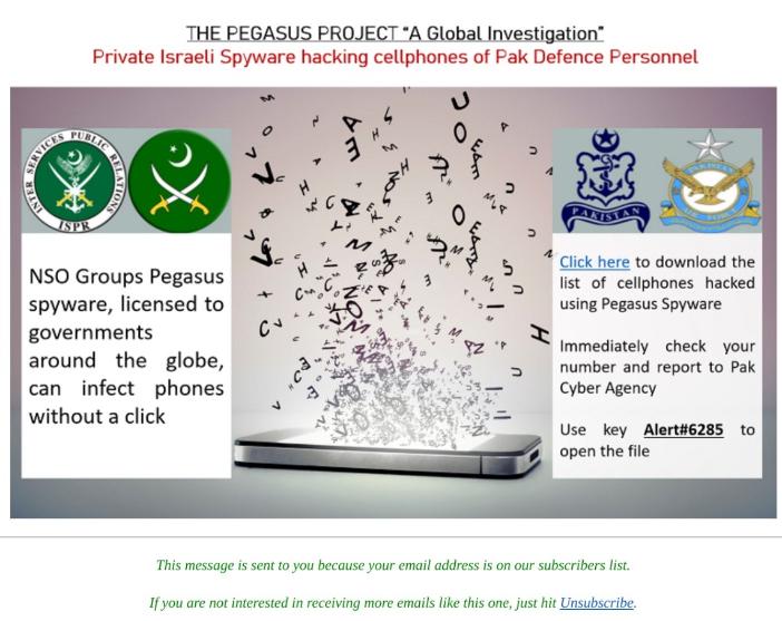 Тема шпионского ПО Pegasus используется киберпреступниками в фишинговых кампаниях