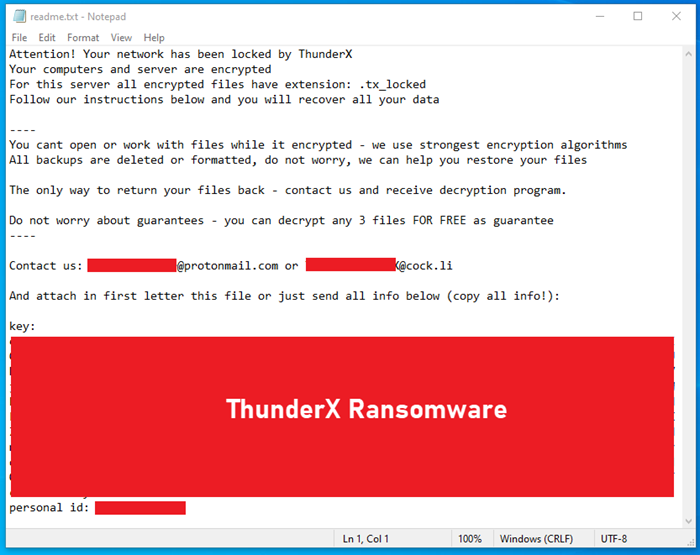 Жертвы вымогателя ThunderX теперь могут расшифровать свои файлы бесплатно