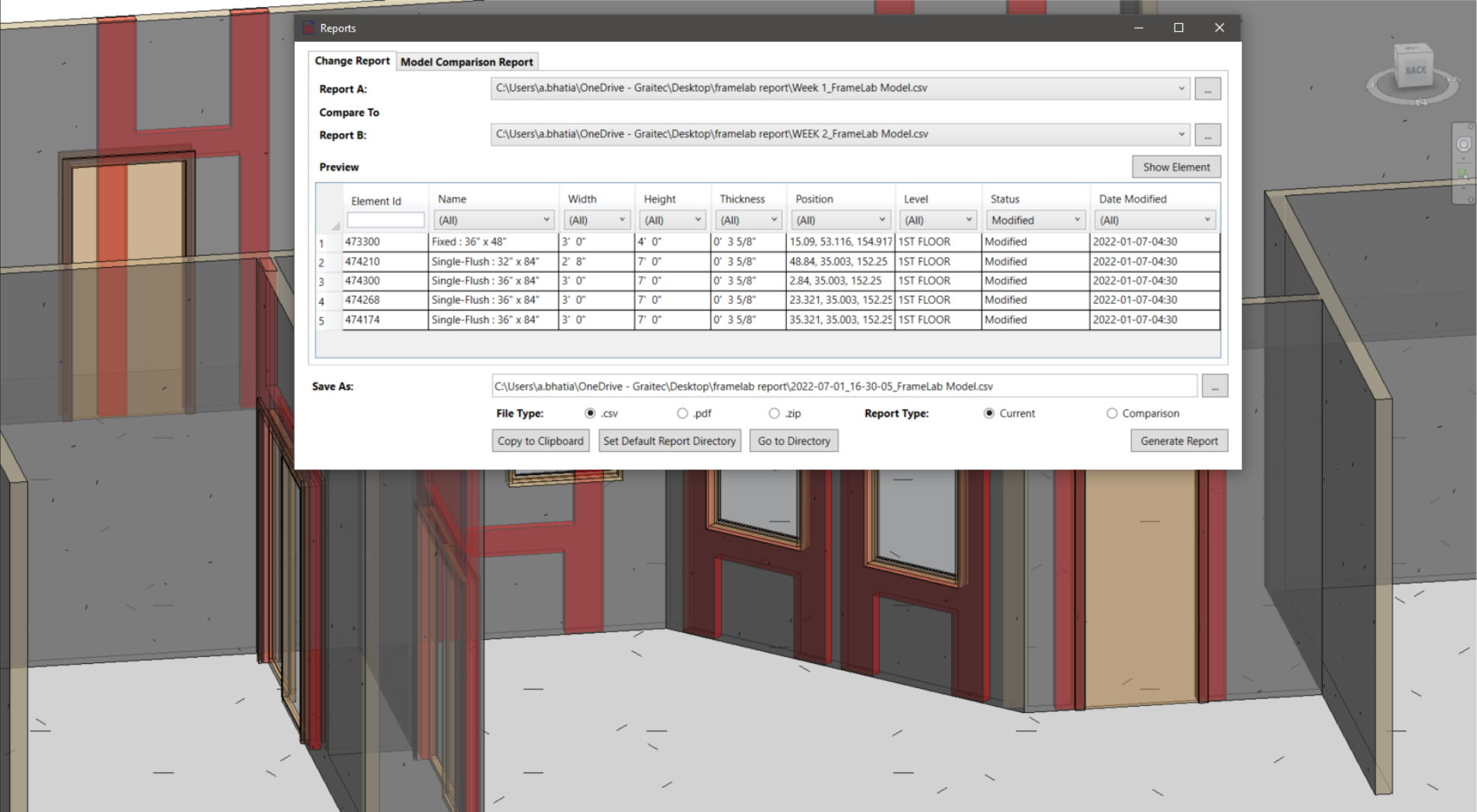 StrucSoft FrameLab reports