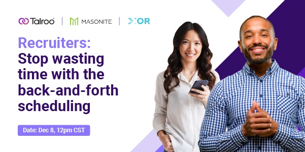 Register for our upcoming webinar with XOR and Masonite to learn how to stop wasting time with back and forth scheduling on December 8th, 2021