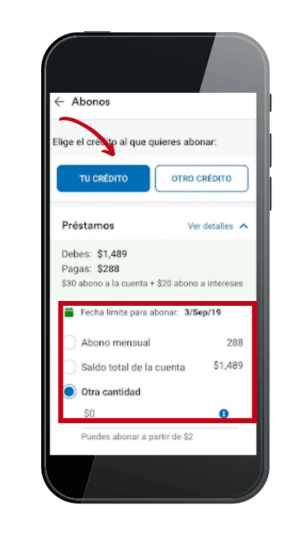 Abonar crédito Coppel