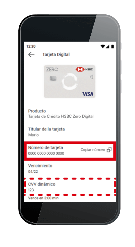 Ver CVV dinámico en HSBC México