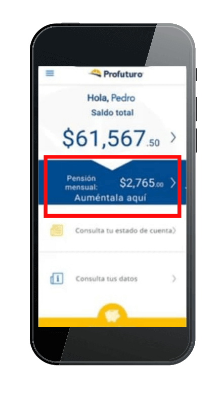 Calcular pensión en Profuturo móvil