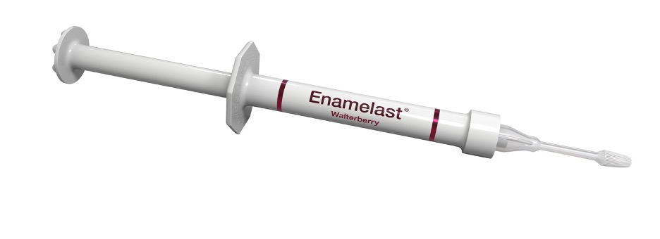 Illustration of an Enamelast fluoride varnish syringe