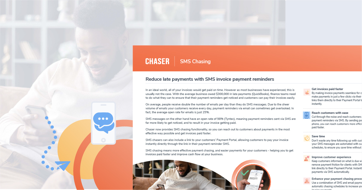 SMS payment chasing fact sheet | Chaser