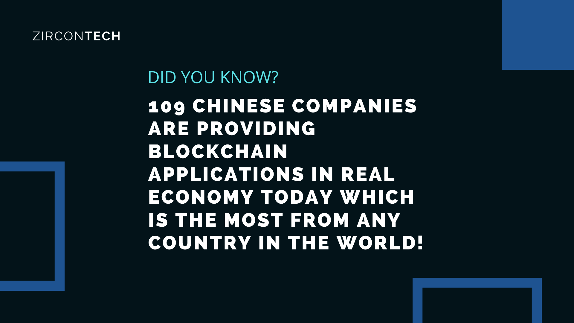 109 chinise companies are providing blockchain applications in real economy today