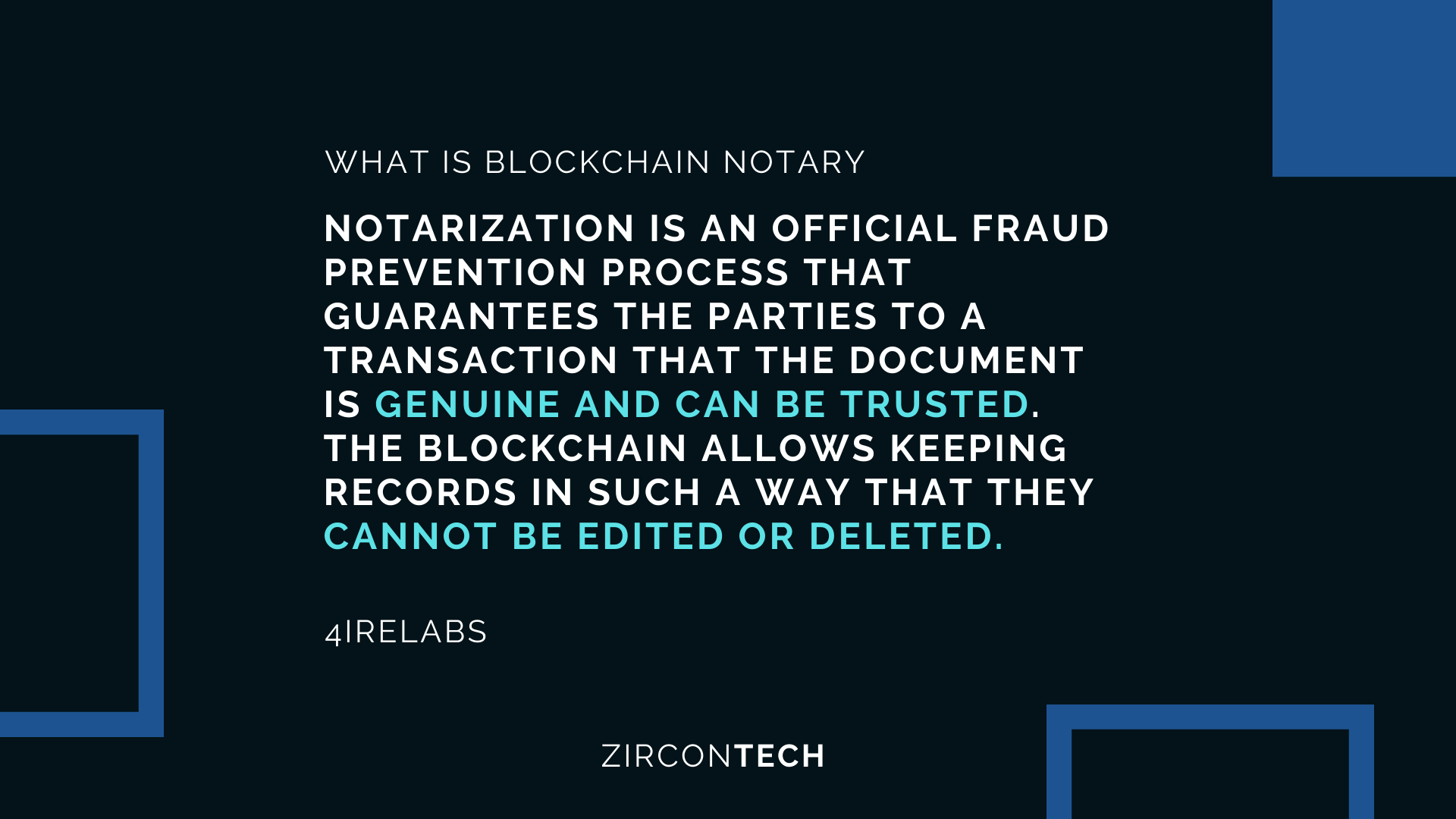 Blockchain notary, official fraud prevention process. Blockchain allows keeping records that cannot be edited or deleted