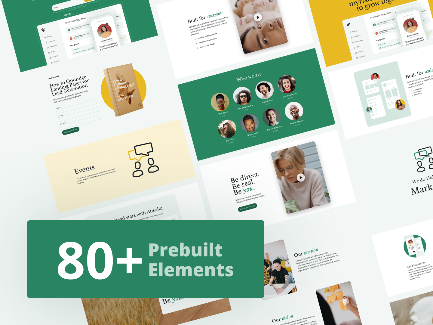 Wide set of prebuilts