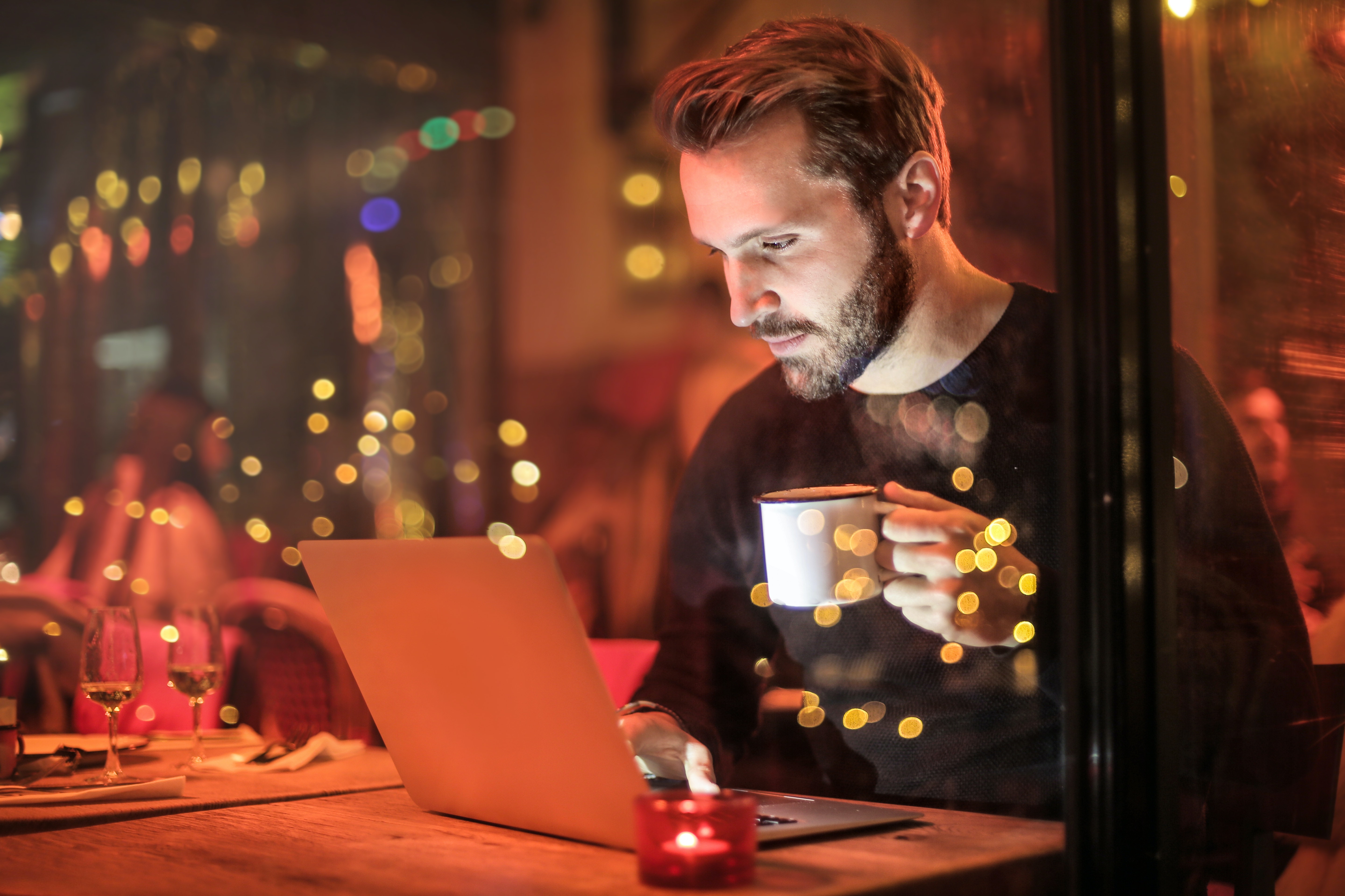 Man at a coffee shop