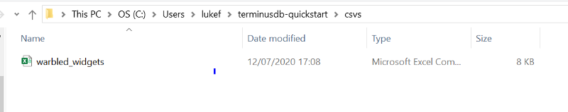 Terminusdb-quickstart folder