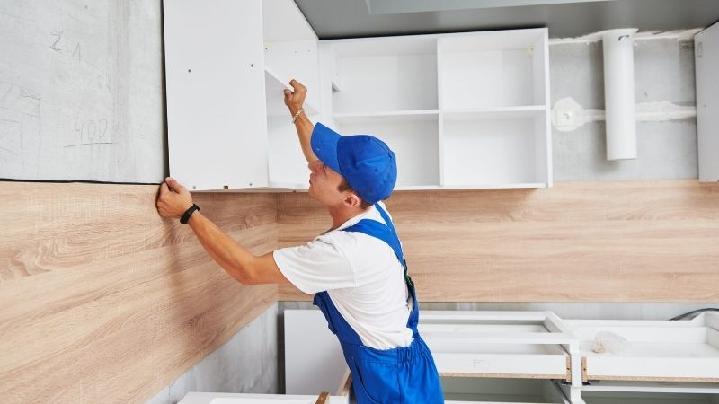 How To Install Kitchen Cabinets All By, How Are Base Kitchen Cabinets Install Lower